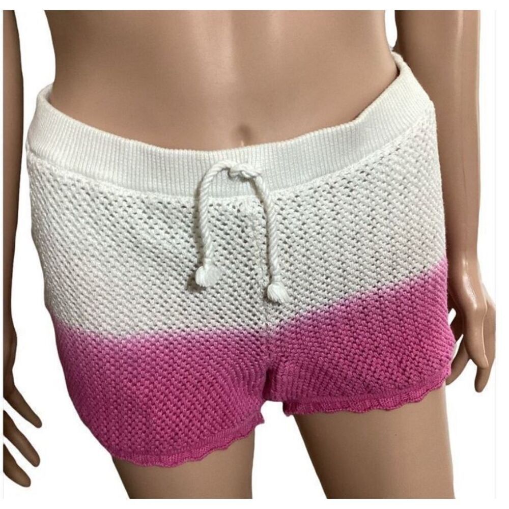 Vintage Ombré Lined Crochet Shorts XL